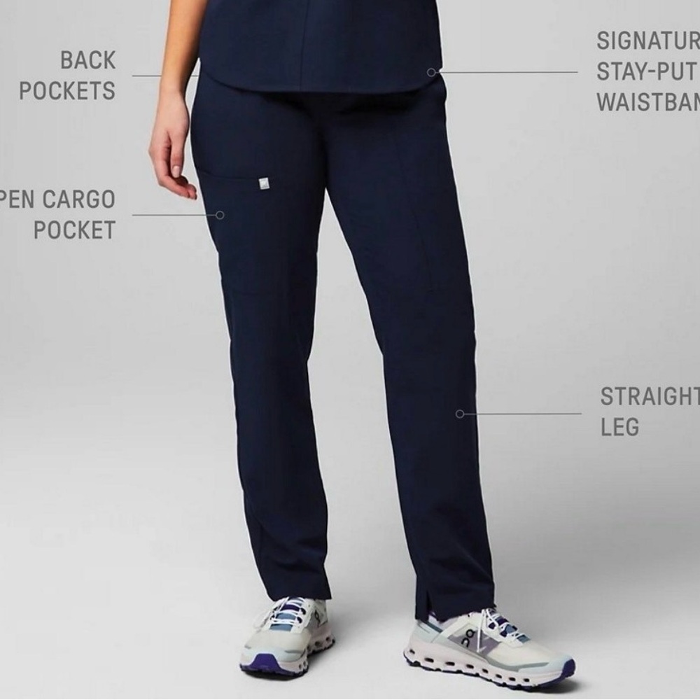 Fabletics Navy Blue Straight Scrub Pants